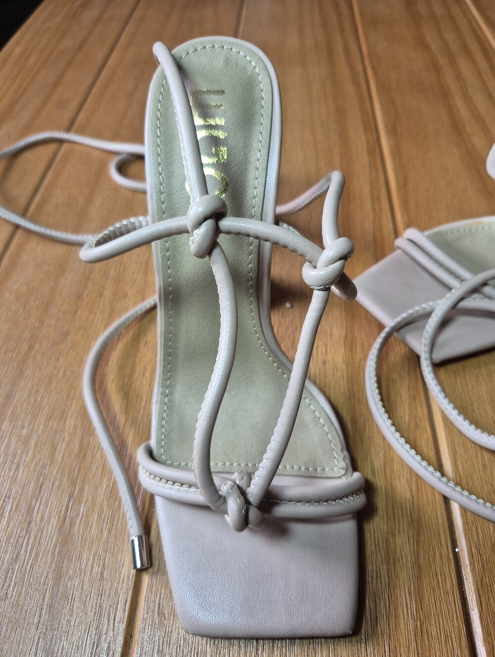 Ego 'Fiat' Nude Strappy Sandals - Size 6 (UK‎ 4)